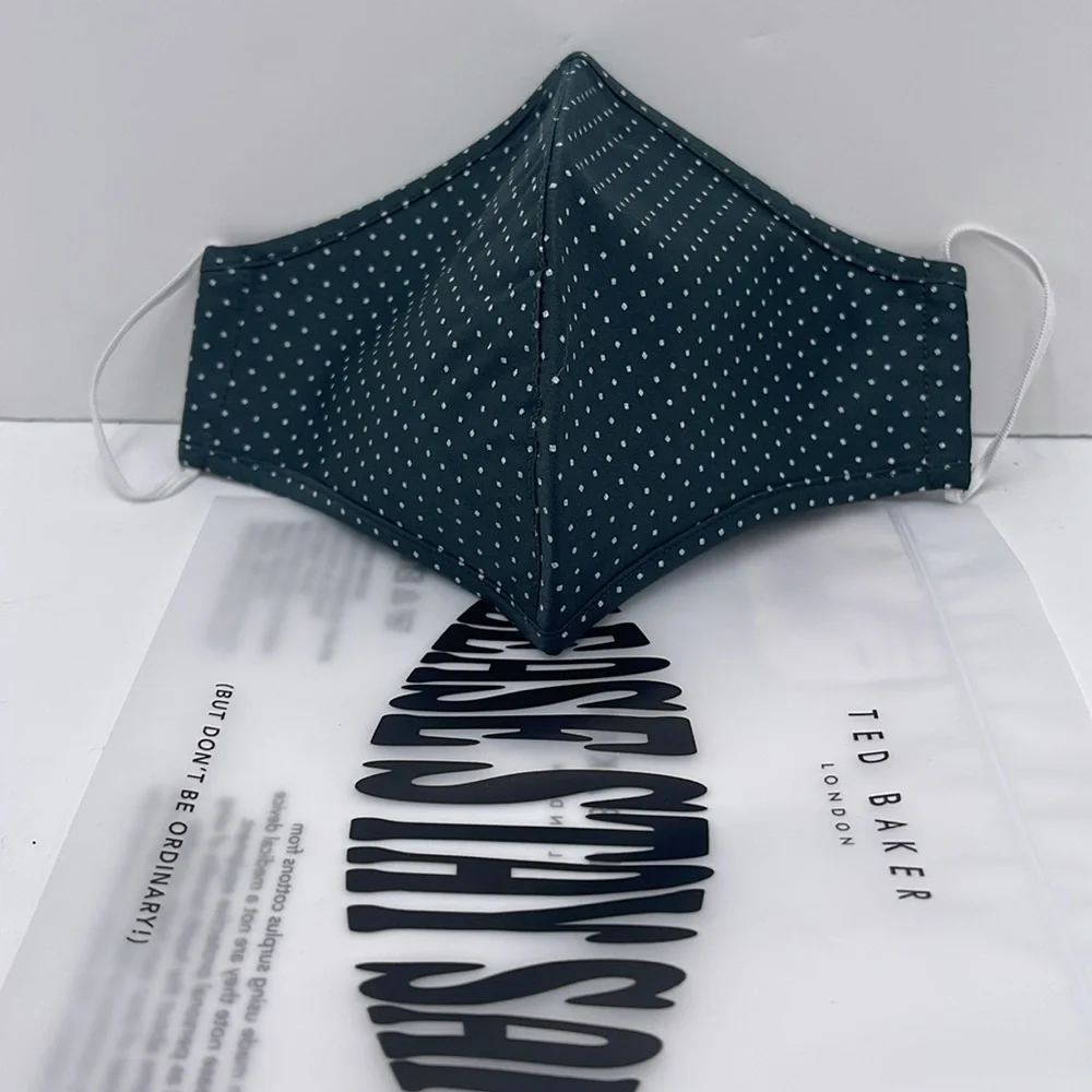 Ted Baker London Polka Dot Face Mask - Green LONDON Reversible Reusable